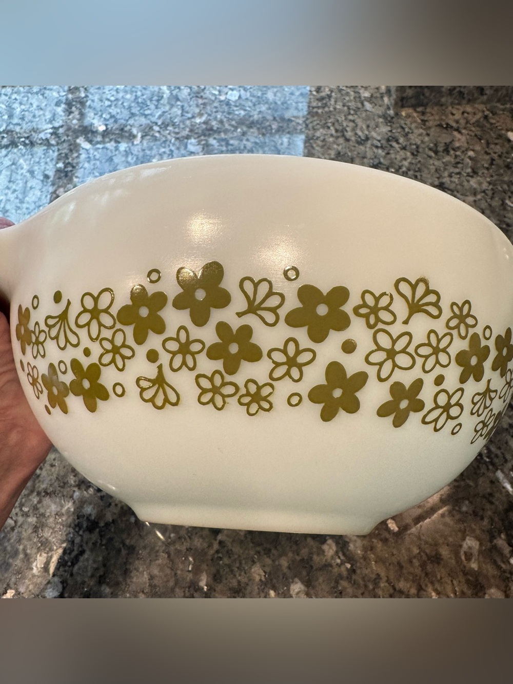 Pyrex Spring Blossom Cinderella Mixing Bowl Set 444 Crazy Daisy Pristine - Picture 8 of 8